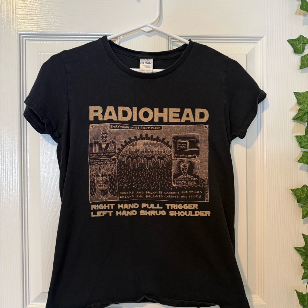 Radiohead Everything in Its Right Place Stanley Donwood Artwork Band Tee Size L